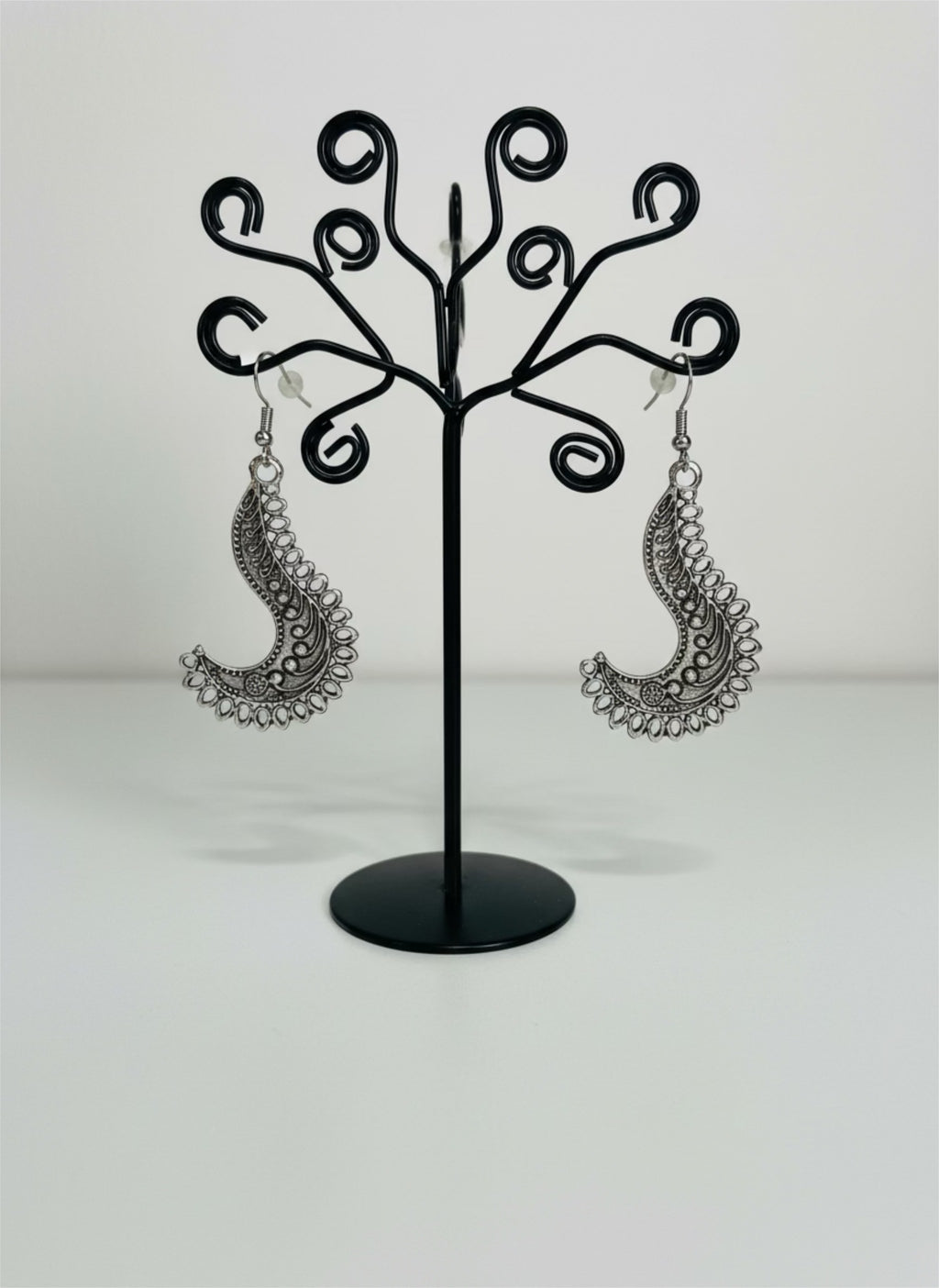 Alloy Boho Crescent Drop Earrings