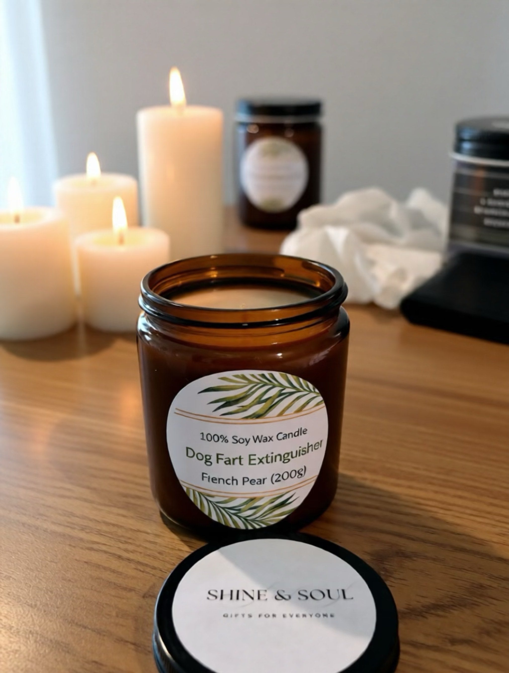 Soy Wax Candle French Pear Fragrance 200g