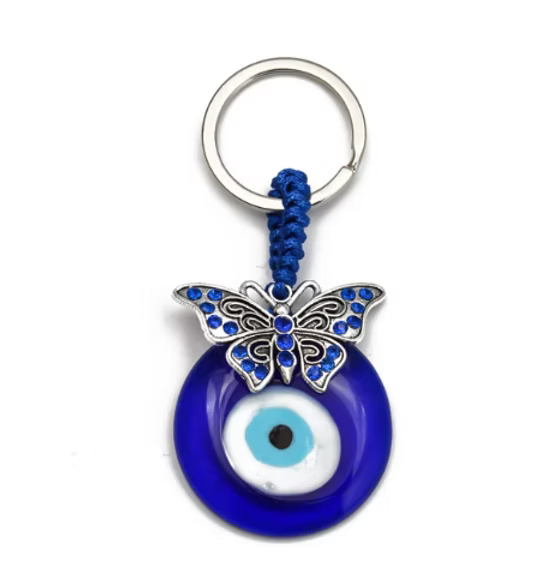 Evil Eye and Butterfly Keyring