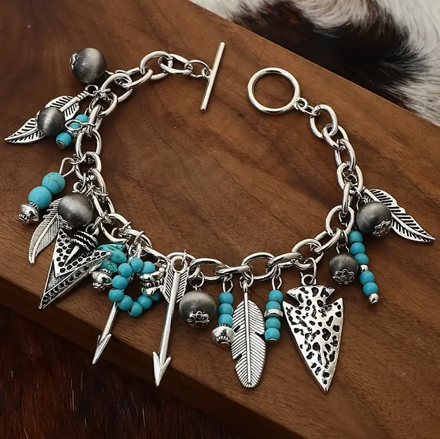 American Indian Style Charm Bracelet