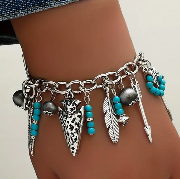 American Indian Style Charm Bracelet