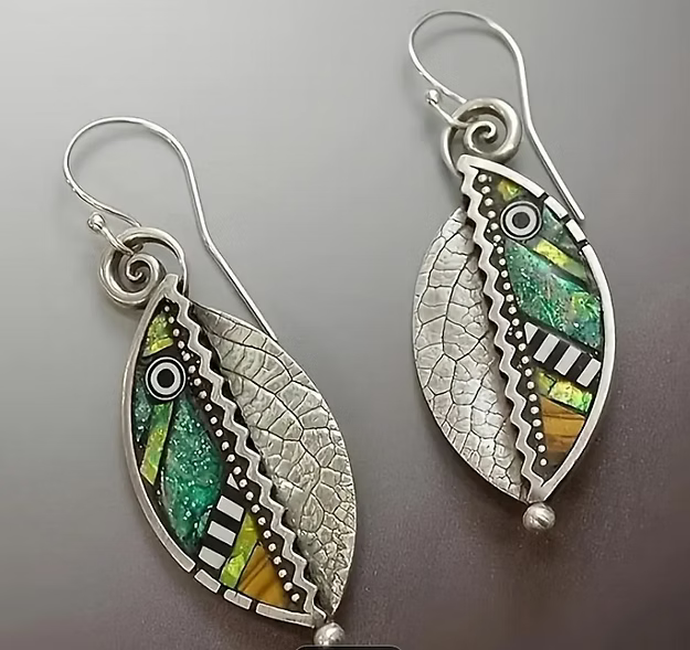 Silver Leafy Earrings