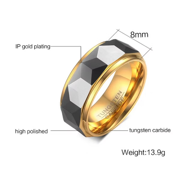 Tungsten Ring Goldplated