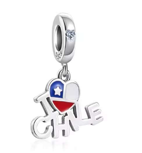 I Love Chile Charm Bracelet