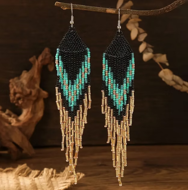 Black and GoldHandmade Beaded Jewelry