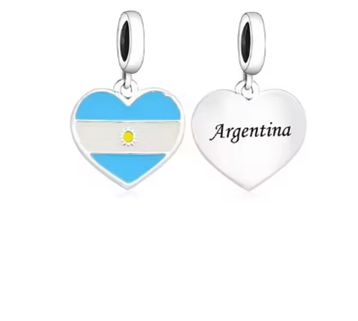 Argentina Flag Charm Bracelet