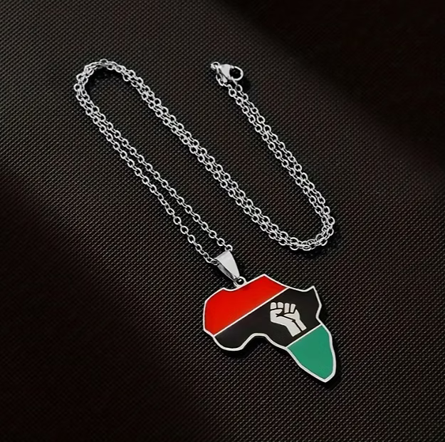African Map Necklace