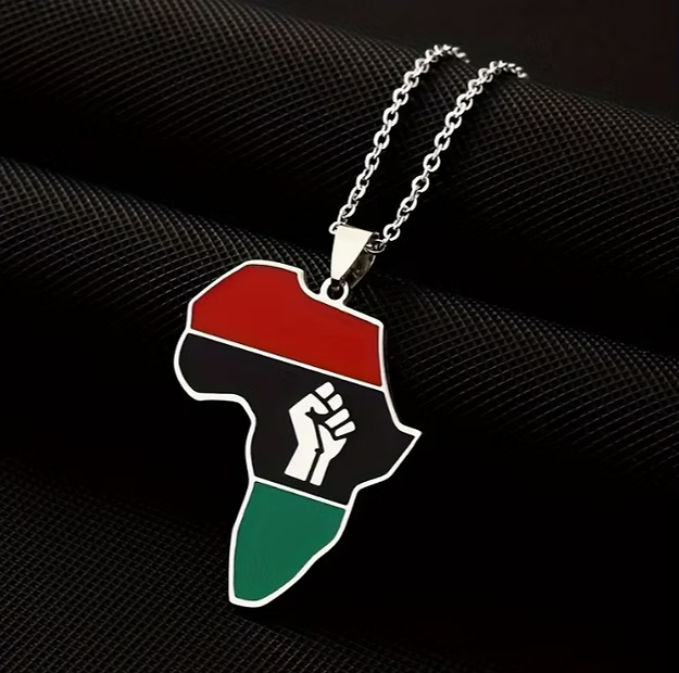 African Map Necklace
