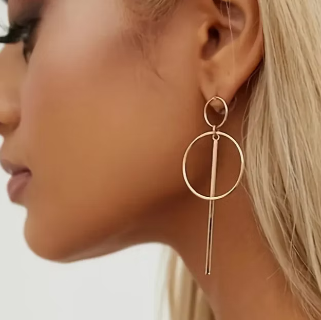 Modern Golden Earrings