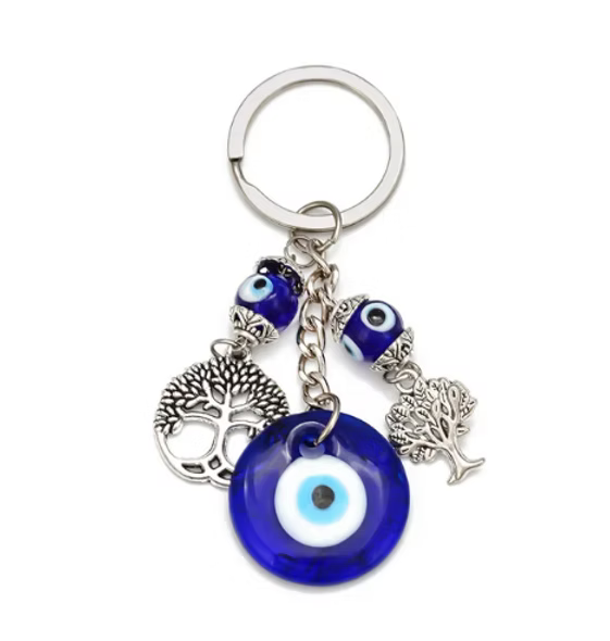 Evil Eye and Tree of Life Keyring