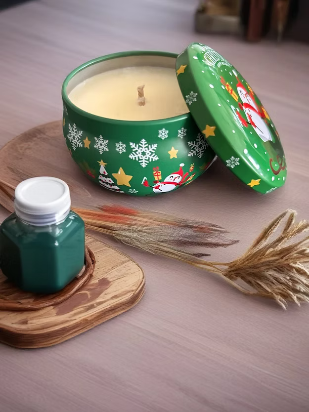 Soy Wax Candle Vanilla & Cinamon 60ml Small Tin Christmas Collection
