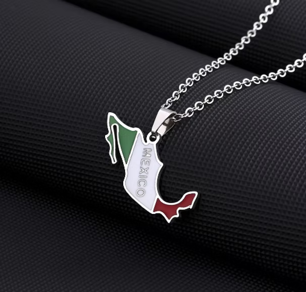 Map and Flag of Mexico