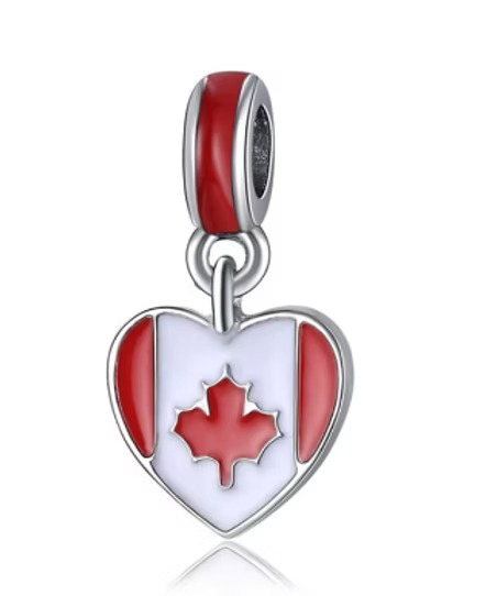 Canada Flag Charm Bracelet