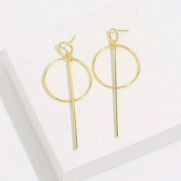 Modern Golden Earrings