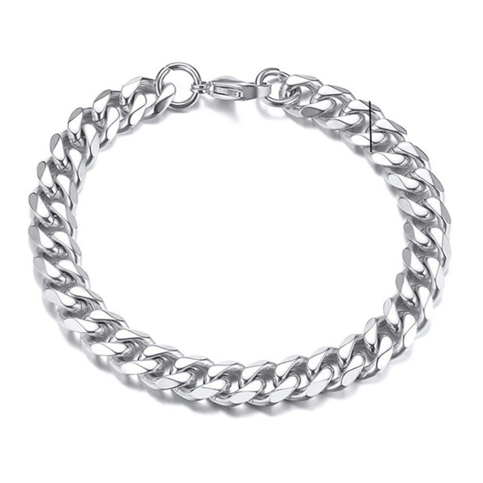 Stainless Steel Unisex Bracelet 7mm wide Cuban Link